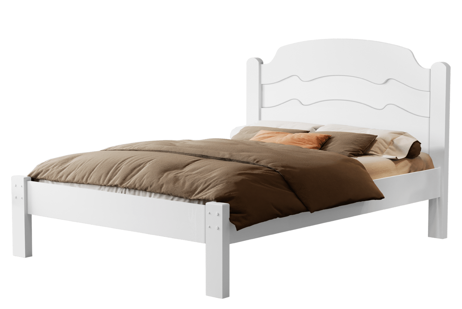 Cama Casal/Viúva Íris Branco/Preto/Branco - MADEC/VJ MÓVEIS - Imagem 4