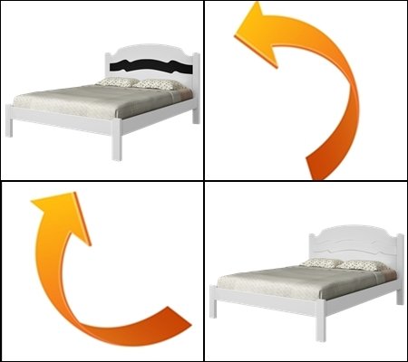 Cama Casal/Viúva Íris Branco/Preto/Branco - MADEC/VJ MÓVEIS - Imagem 7