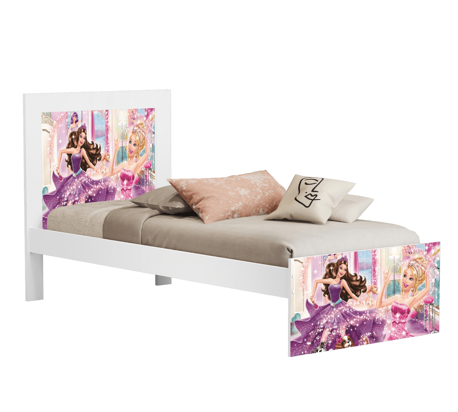 Cama Solteiro Marina (Menina) Barbie 004 - MADEC/VJ MÓVEIS - Imagem 2