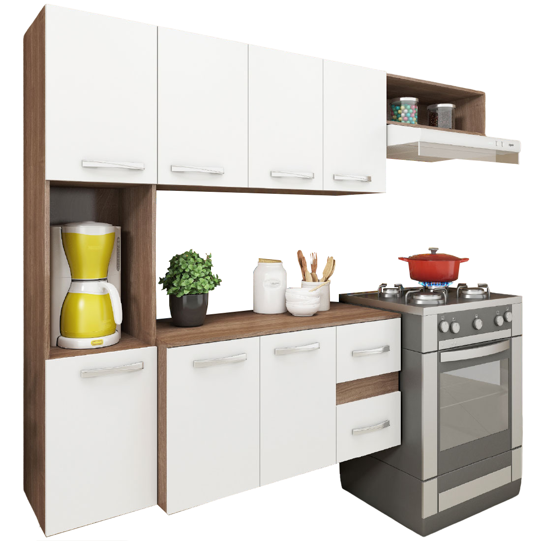 Cozinha Suspensa Mali/Lima CM06 Teka/Branco - FELLICCI - Imagem 2