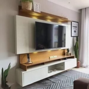 Estante Home até 65" Vera TB113L Off White/Freijó – DALLA COSTA