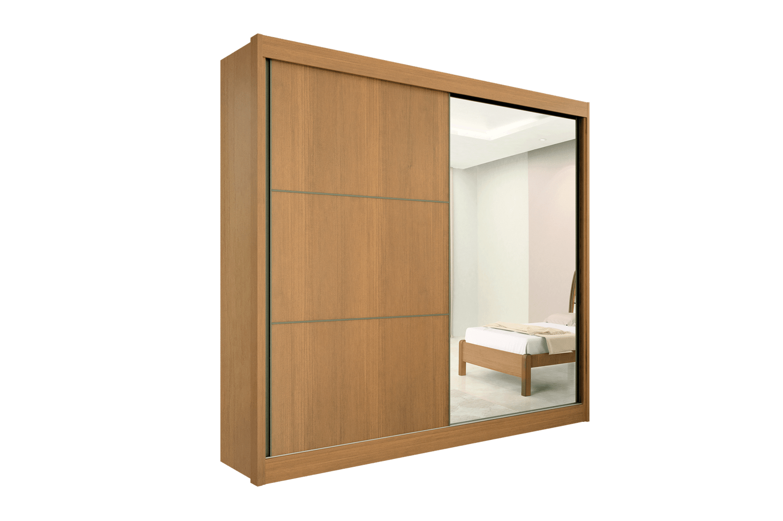 Guarda-Roupa 2 Portas Titanium 2,20 m Cinamono/Off White/Cinamono – D’DORO MÓVEIS - Imagem 4