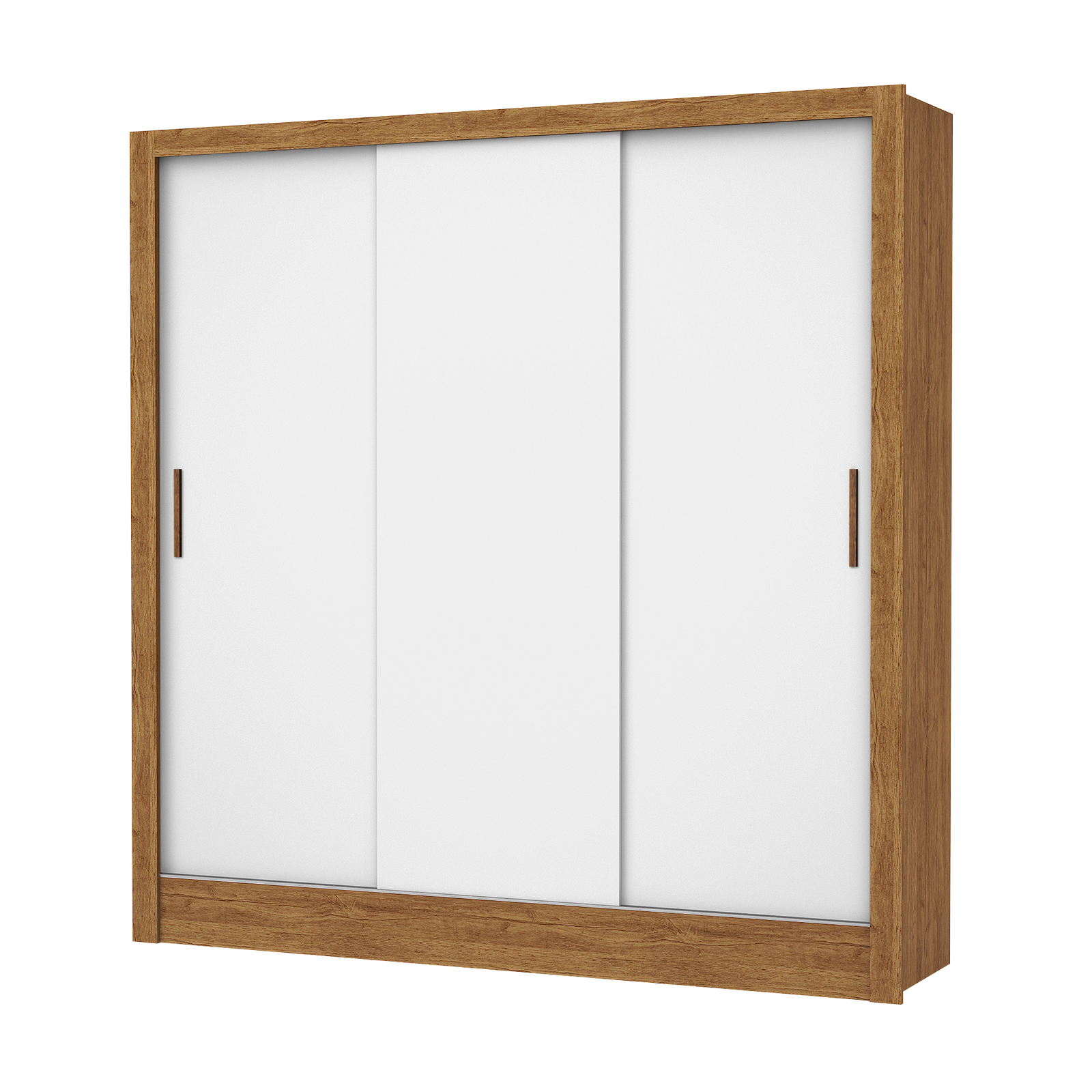 Guarda-Roupa 3 Portas Dubai/Santiago (Sem espelho) Cinamono/Branco – CARIOCA MÓVEIS - Imagem 2