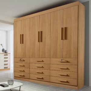 Guarda-Roupa 6 Portas Mônaco 2,40 m Cinamono – D’DORO MÓVEIS