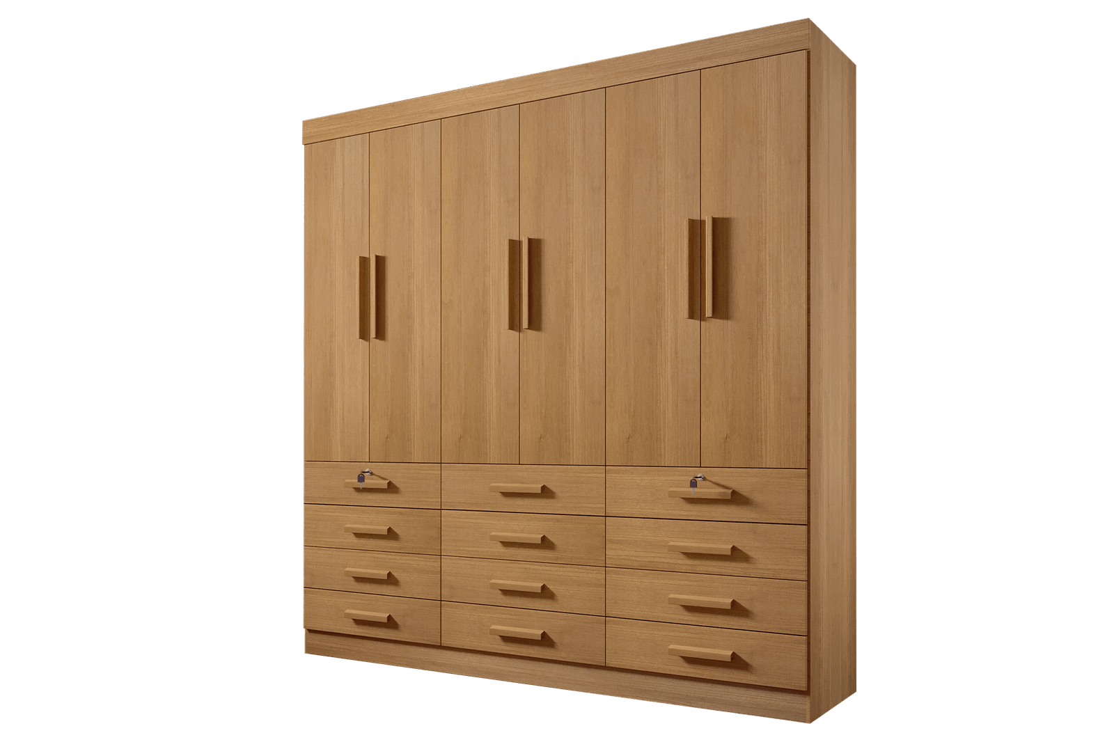 Guarda-Roupa 6 Portas Mônaco 2,40 m Cinamono – D’DORO MÓVEIS - Imagem 2