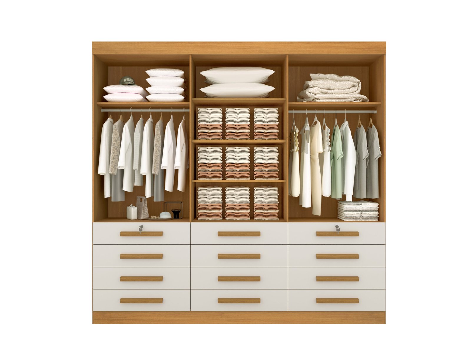 Guarda-Roupa 6 Portas Mônaco 2,40 m Cinamono – D’DORO MÓVEIS - Imagem 4