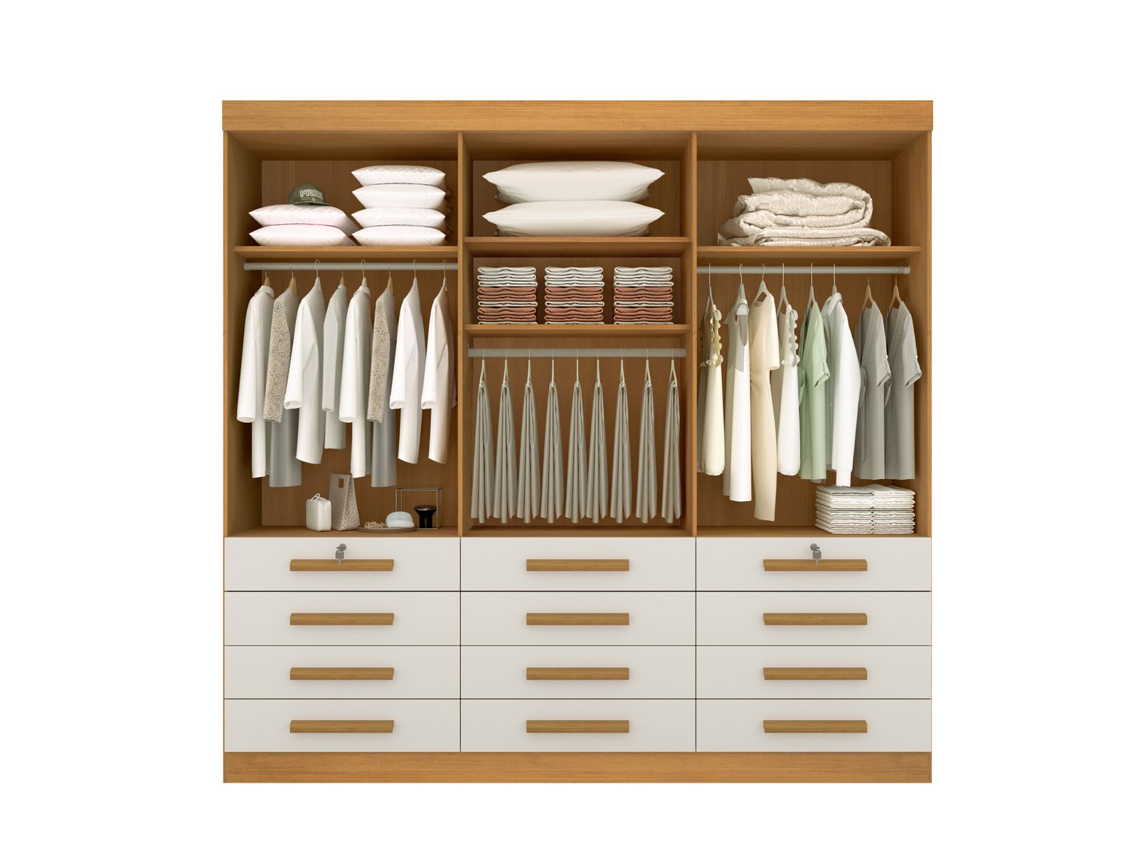 Guarda-Roupa 6 Portas Mônaco 2,40 m Cinamono – D’DORO MÓVEIS - Imagem 5