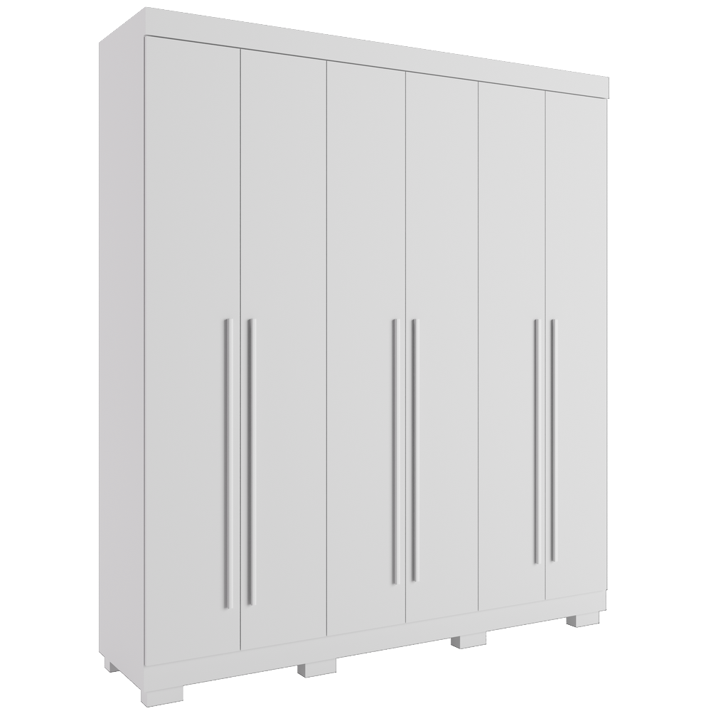 Guarda-Roupa 6 Portas Paolla 1,80 m Branco - ACP MÓVEIS - Imagem 2