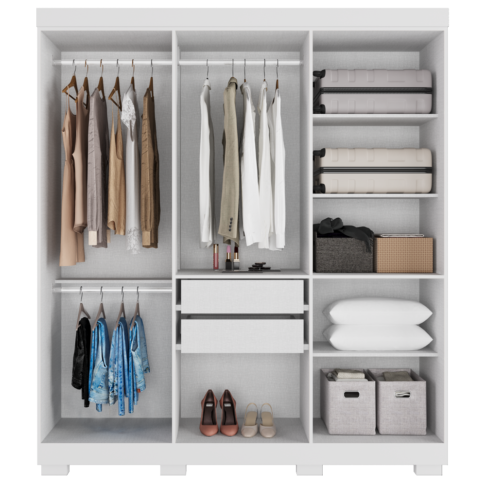 Guarda-Roupa 6 Portas Paolla 1,80 m Branco - ACP MÓVEIS - Imagem 3