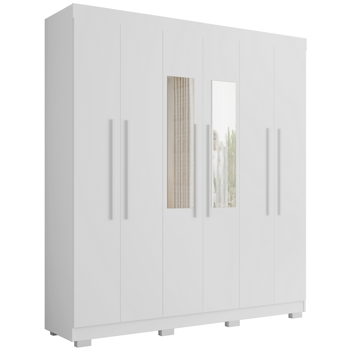 Guarda-Roupa (4 Gavetas) Porto Bello New 2,007 m Branco - RUD RACK - Imagem 2