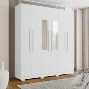 Guarda-Roupa (4 Gavetas) Porto Bello New 2,007 m Branco - RUD RACK