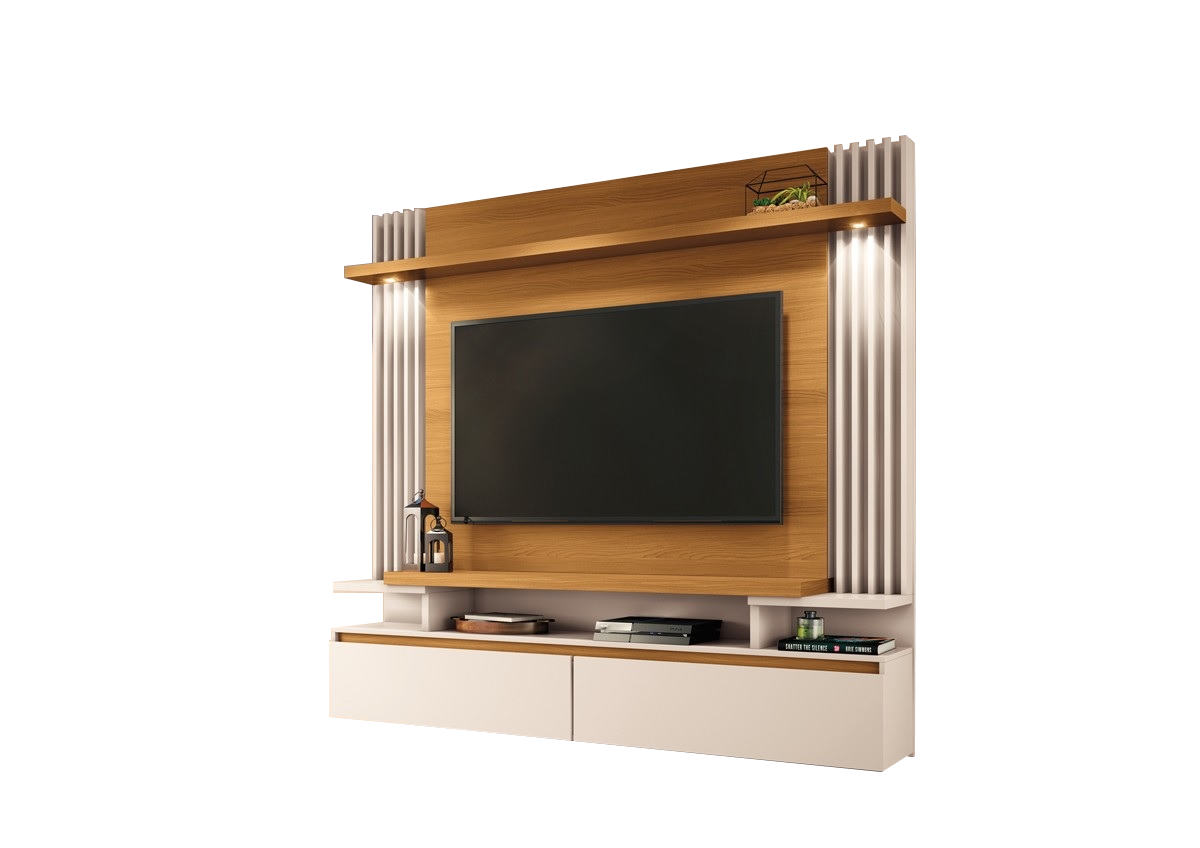 Home Suspenso até 55" Cosmo Cinamono/Off White - HB MÓVEIS - Imagem 2