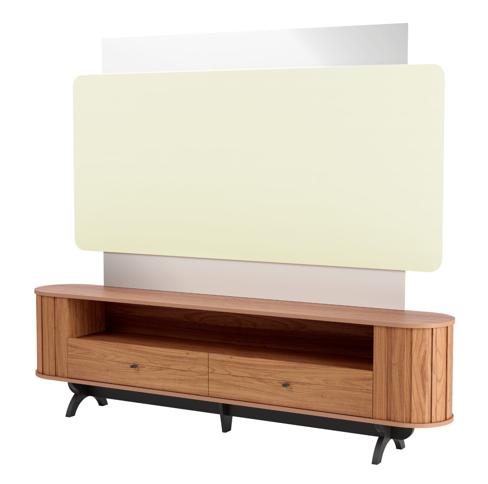 Home até 65" Creta TB303E Off White/Freijó - DALLA COSTA - Imagem 5