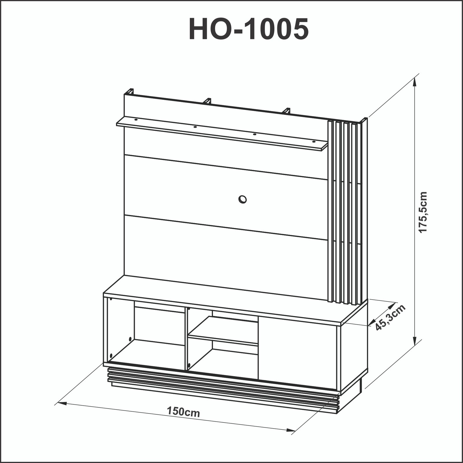 Home até 42" HO 1005 Naturale/Off White – TECNO MÓBILI - Imagem 3
