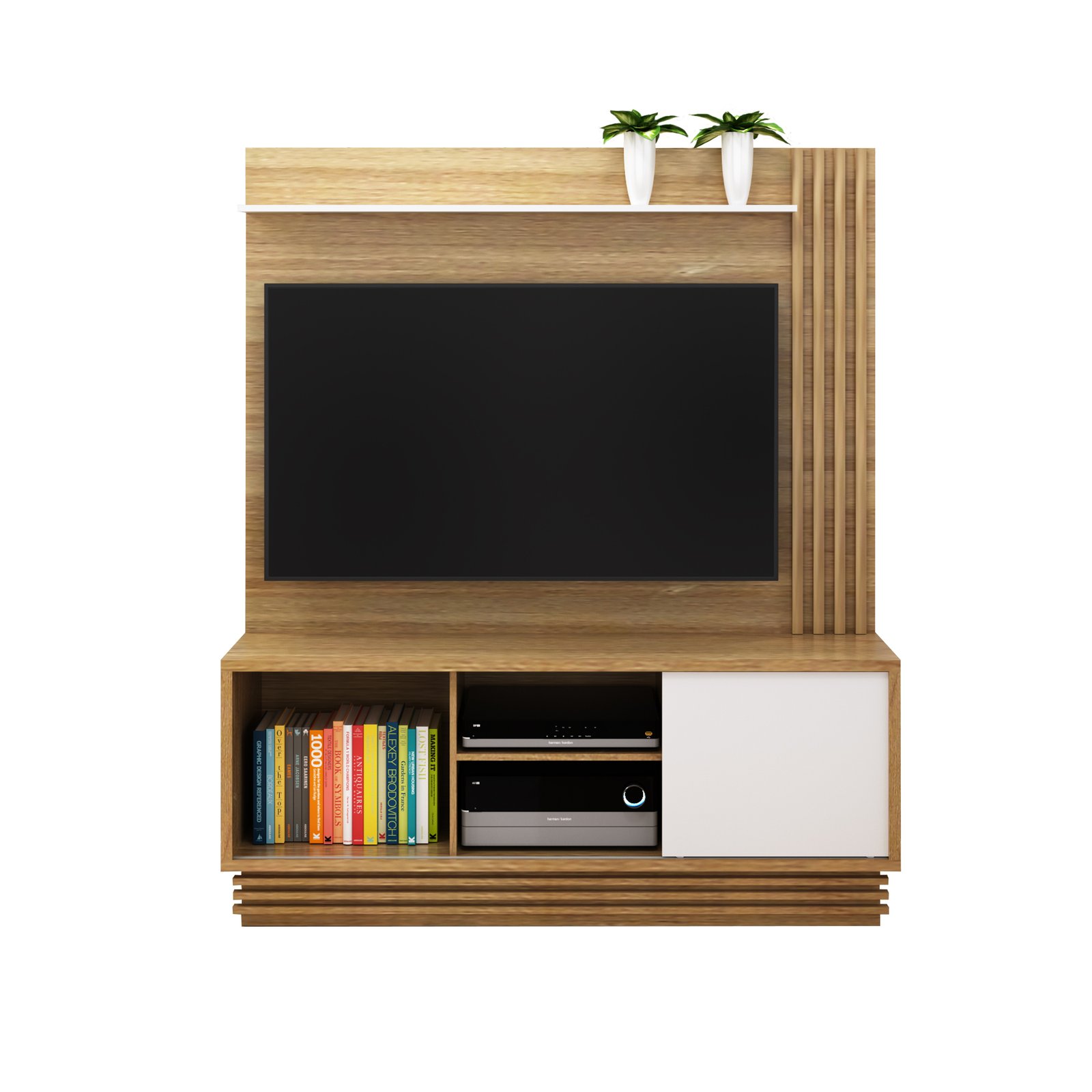 Home até 42" HO 1005 Naturale/Off White – TECNO MÓBILI - Imagem 2