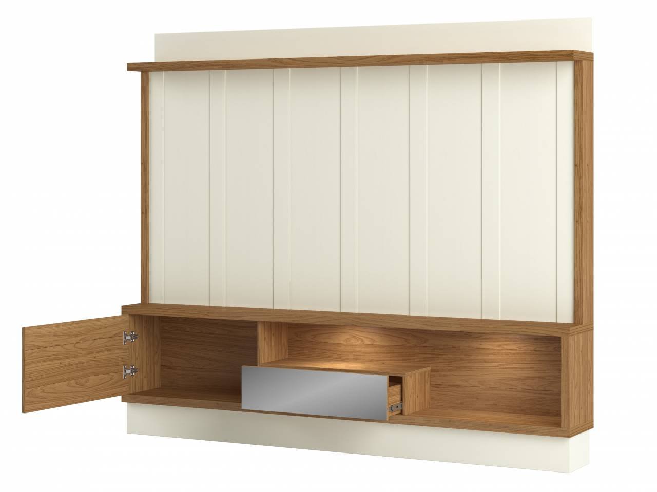 Home até 65" Vênus TB179E Off White/Freijó - DALLA COSTA - Imagem 3