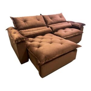Sofá Retrátil e Reclinável Dubai Fofão/Santorini 180 Cobre - IMPÉRIO ESTOFADOS(PROMOÇÃO)
