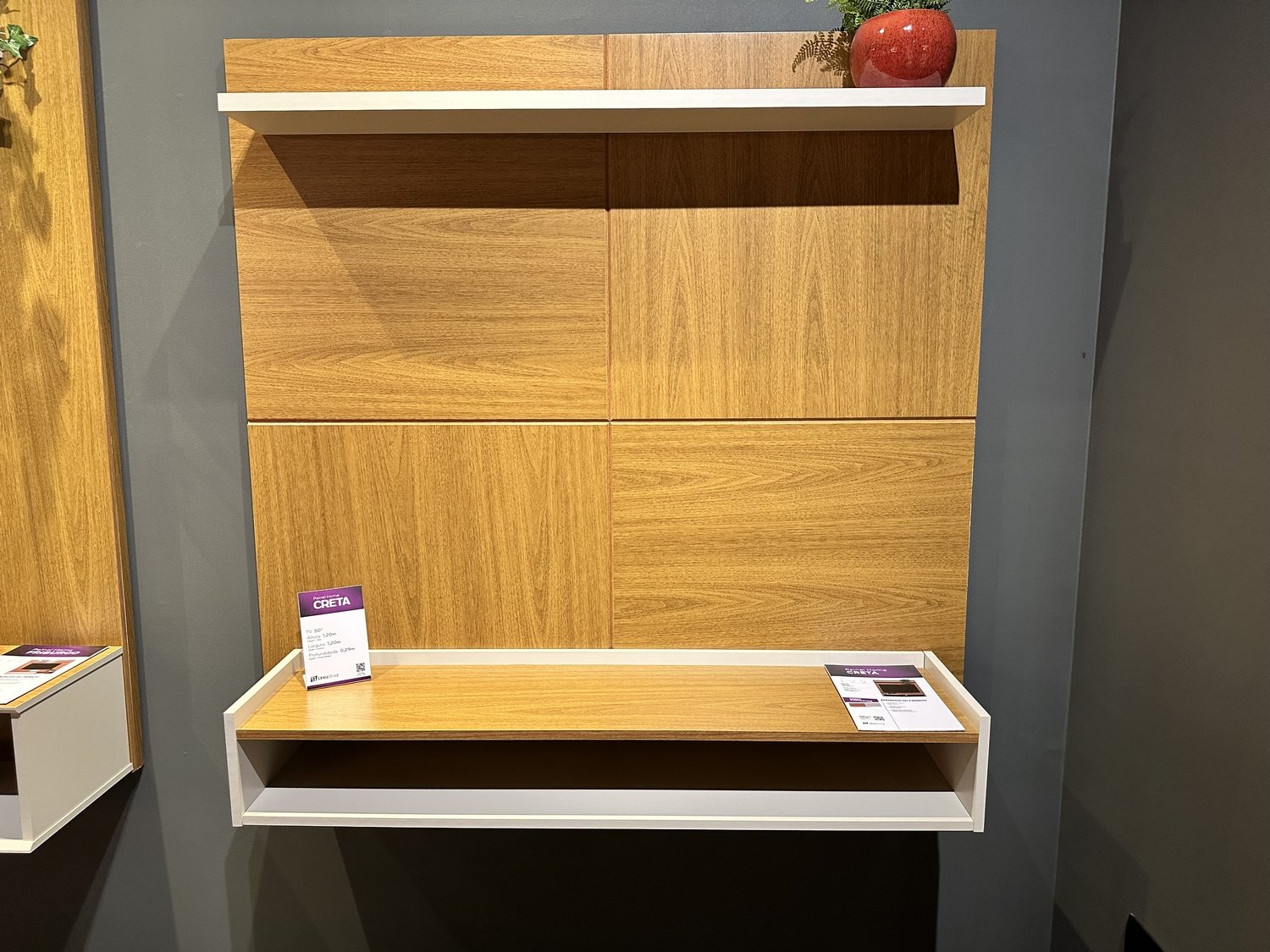 Painel Home até 50" Creta Nature/Off White - LINEA BRASIL - Imagem 2