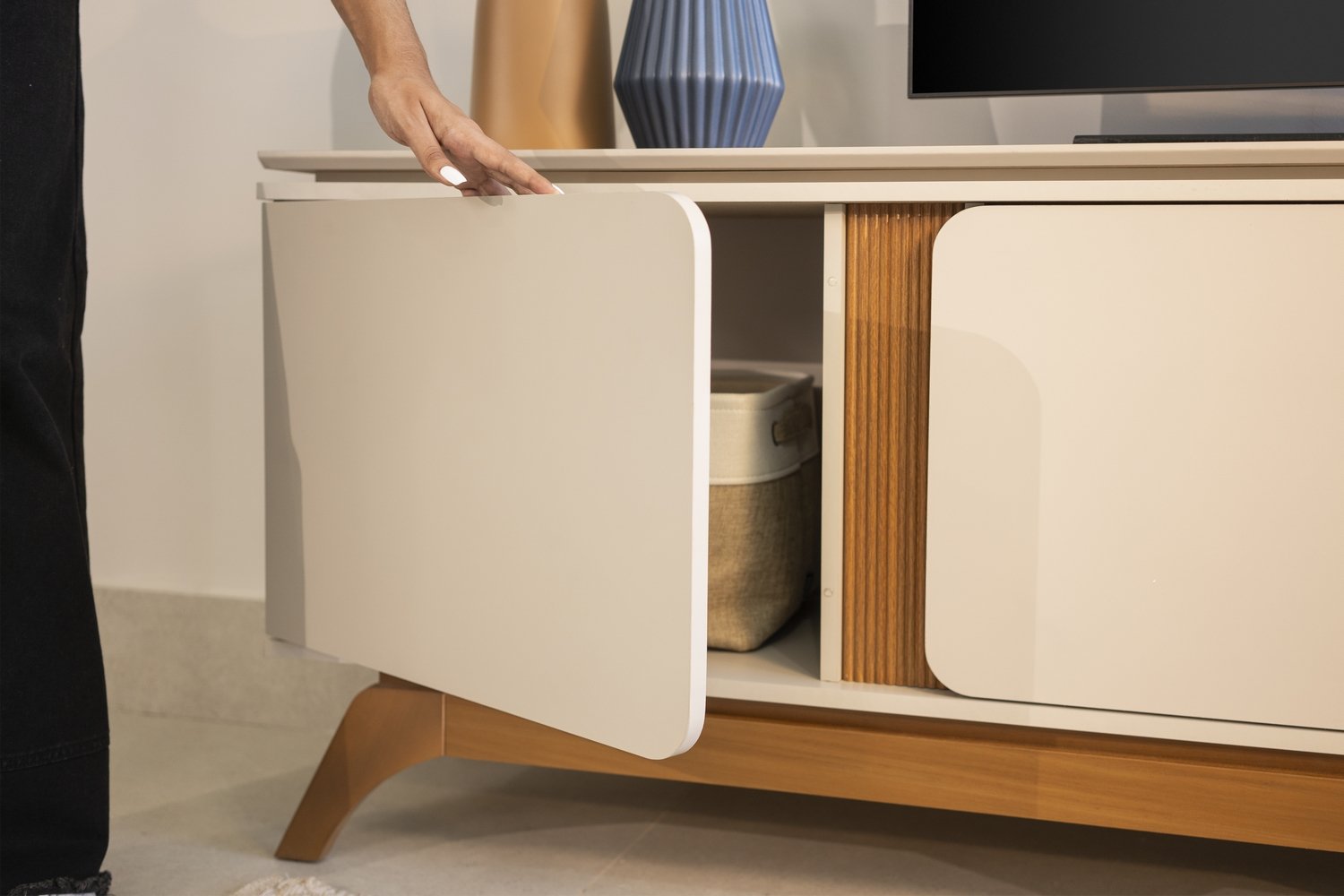 Rack até 70" Istambul Nature/Off White - LINEA BRASIL - Imagem 13