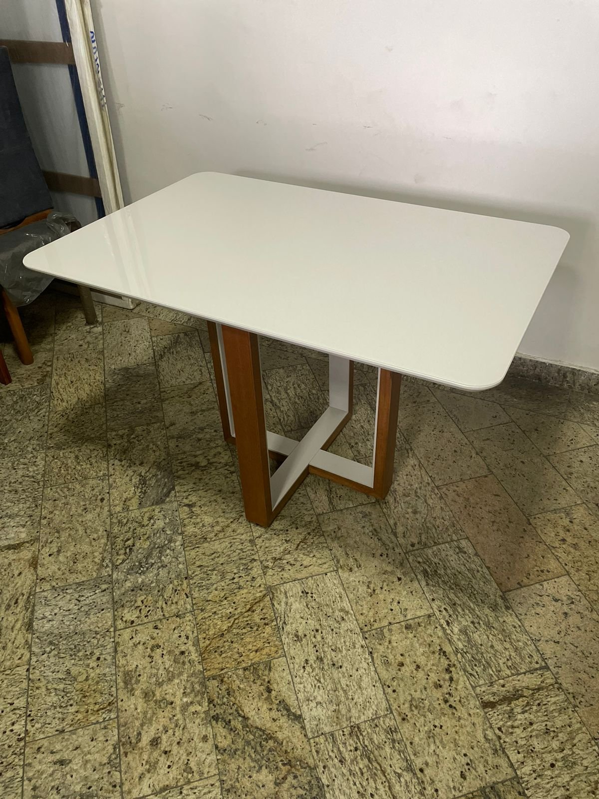 Mesa Atlas Mel/Off White Canto Copo 120x80 - ART ASSENTOS - Imagem 2