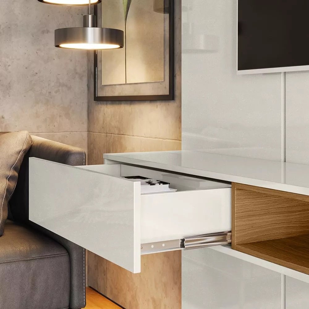 Painel até 65″ Bless 1.6 Off White/Freijó - LUKALIAM - Imagem 4