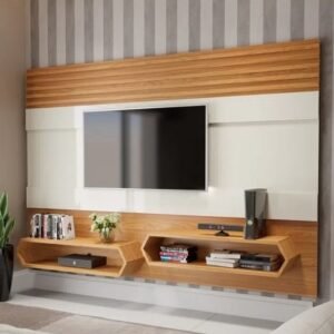 Painel até 65" Mônica PA22 Off White/Freijó – DALLA COSTA