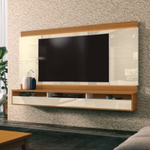 Painel até 75" Savoy 2.0 Off White/Cedro Natural - EDN MÓVEIS