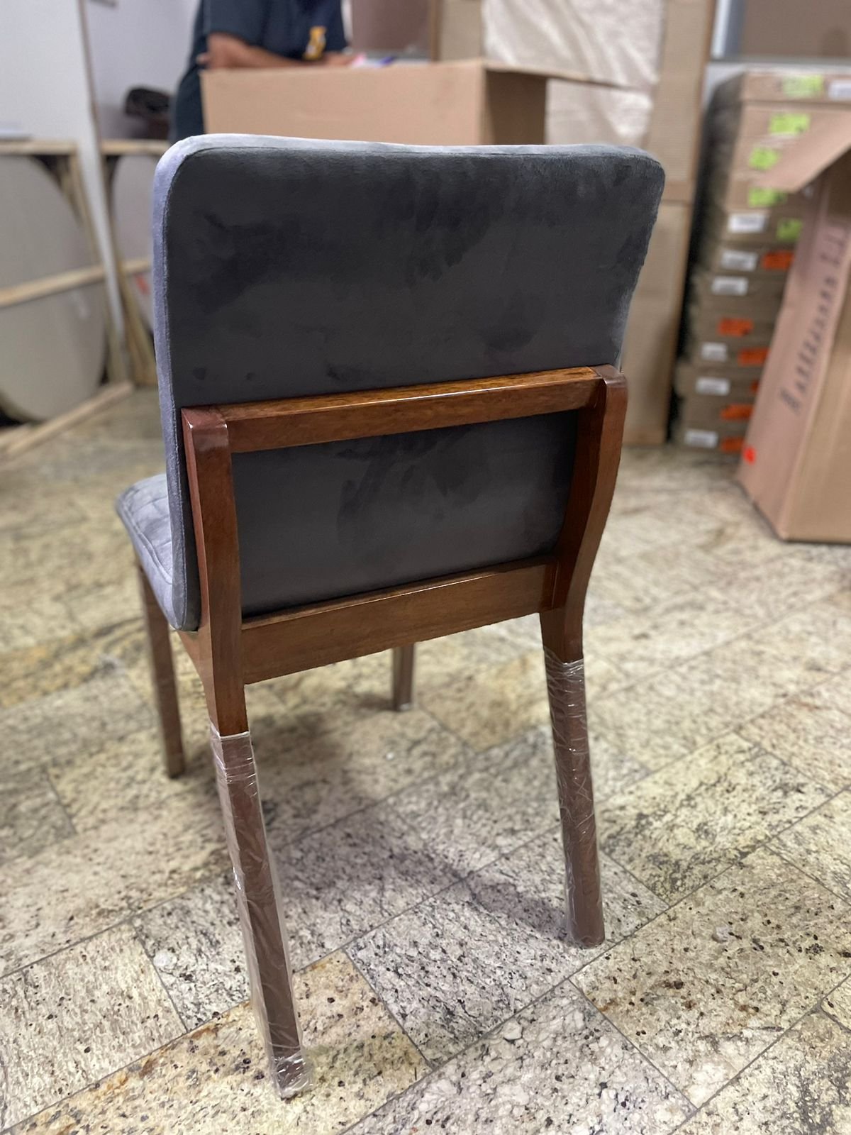 Kit 2 Cadeiras Petra Mel/Cinza Grafite - ART ASSENTOS - Imagem 4