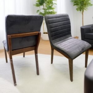 Kit 2 Cadeiras Petra Mel/Cinza Grafite - ART ASSENTOS