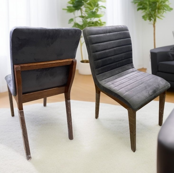 Kit 2 Cadeiras Petra Mel/Cinza Grafite - ART ASSENTOS