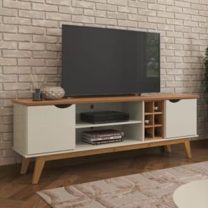 Rack até 50" Prism 1.8 Off White/Cinamono - PATRIMAR