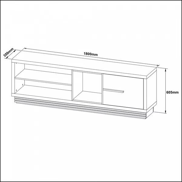 Rack até 65" RA 2002 Naturale/Off White – TECNO MÓBILI - Imagem 2