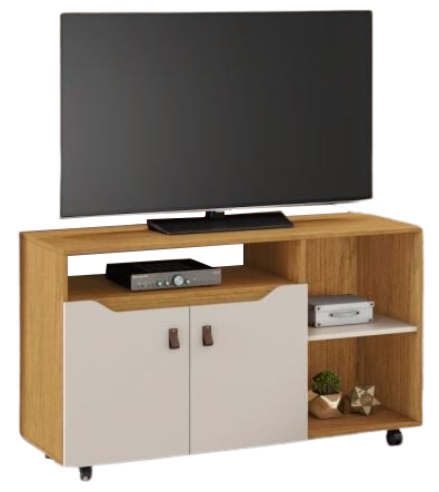 Rack até 49" Seleto Cinamono/Off White - JCM MOVELARIA - Imagem 2