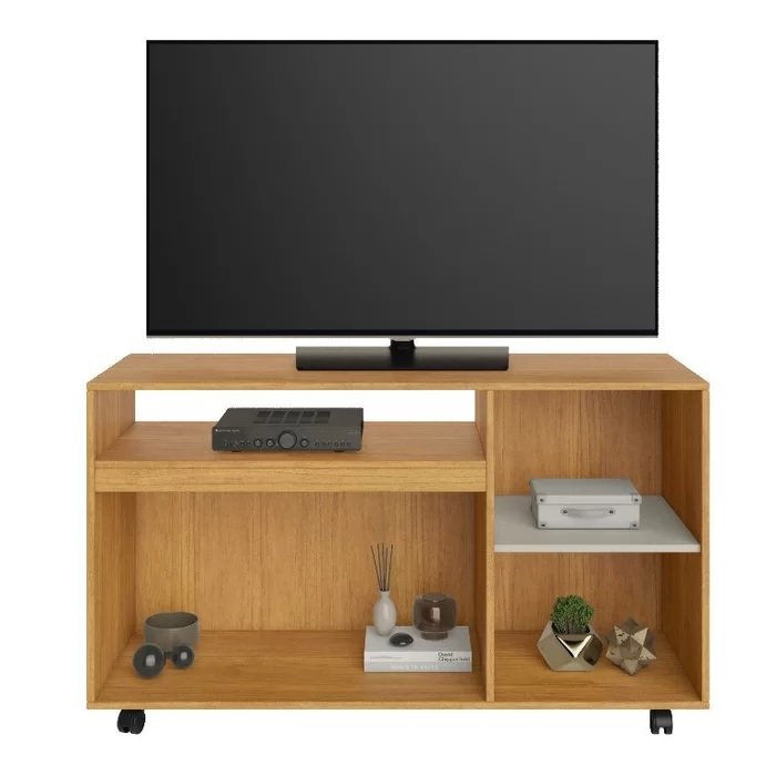 Rack até 49" Seleto Cinamono/Off White - JCM MOVELARIA - Imagem 3