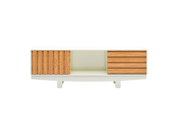 Rack até 60" Vintage TB220 Off White/Freijó - DALLA COSTA - Imagem 3