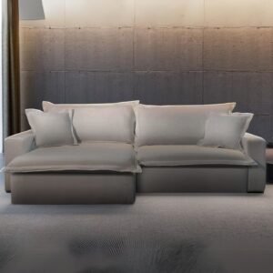 Sofá Retrátil 2,30 m E-80 Veludo Capuccino 1192 - SUPREMA ESTOFADOS(PROMOÇÃO)