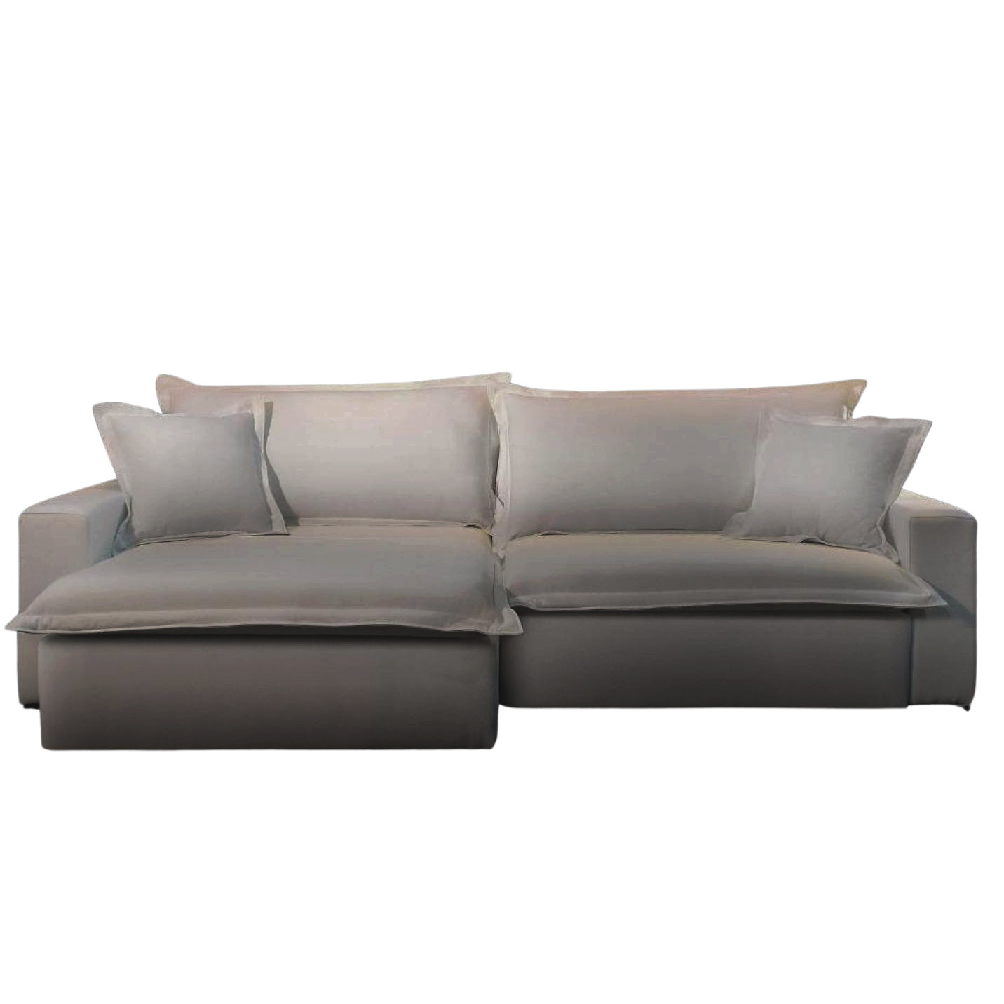 Sofá Retrátil 2,30 m E-80 Veludo Capuccino 1192 - SUPREMA ESTOFADOS(PROMOÇÃO) - Imagem 2