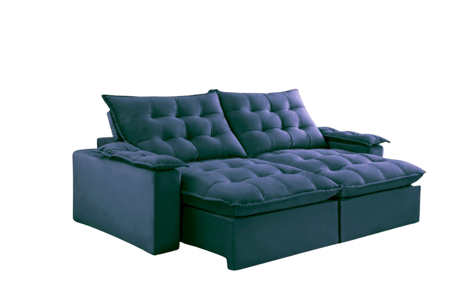 Sofá Retrátil e Reclinável Alaska 2,40 m Azul - MONTANO ESTOFADOS(PROMOÇÃO) - Imagem 3