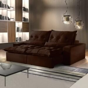 Sofá Retrátil e Reclinável Avalon 250 Marrom – IMPÉRIO ESTOFADOS