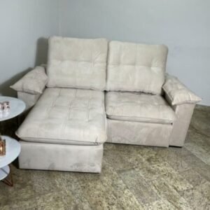 Sofá Retrátil e Reclinável Imperial 2,30 m Bege - IMPÉRIO ESTOFADOS(PROMOÇÃO)