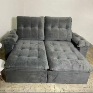 Sofá Retrátil e Reclinável Imperial 2,30 m Cinza – IMPÉRIO ESTOFADOS