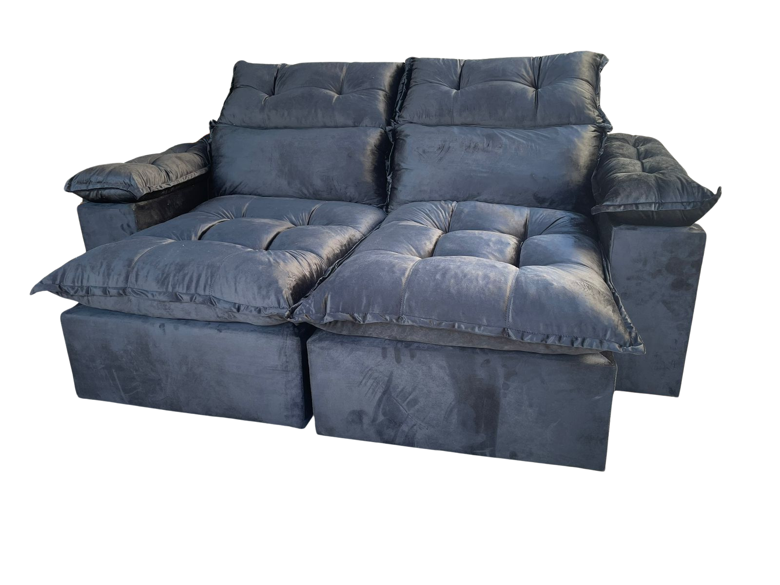 Sofá Retrátil e Reclinável Imperial 2,00 m Veludo Jolie Preto 12 - IMPERIAL DECOR - Imagem 3