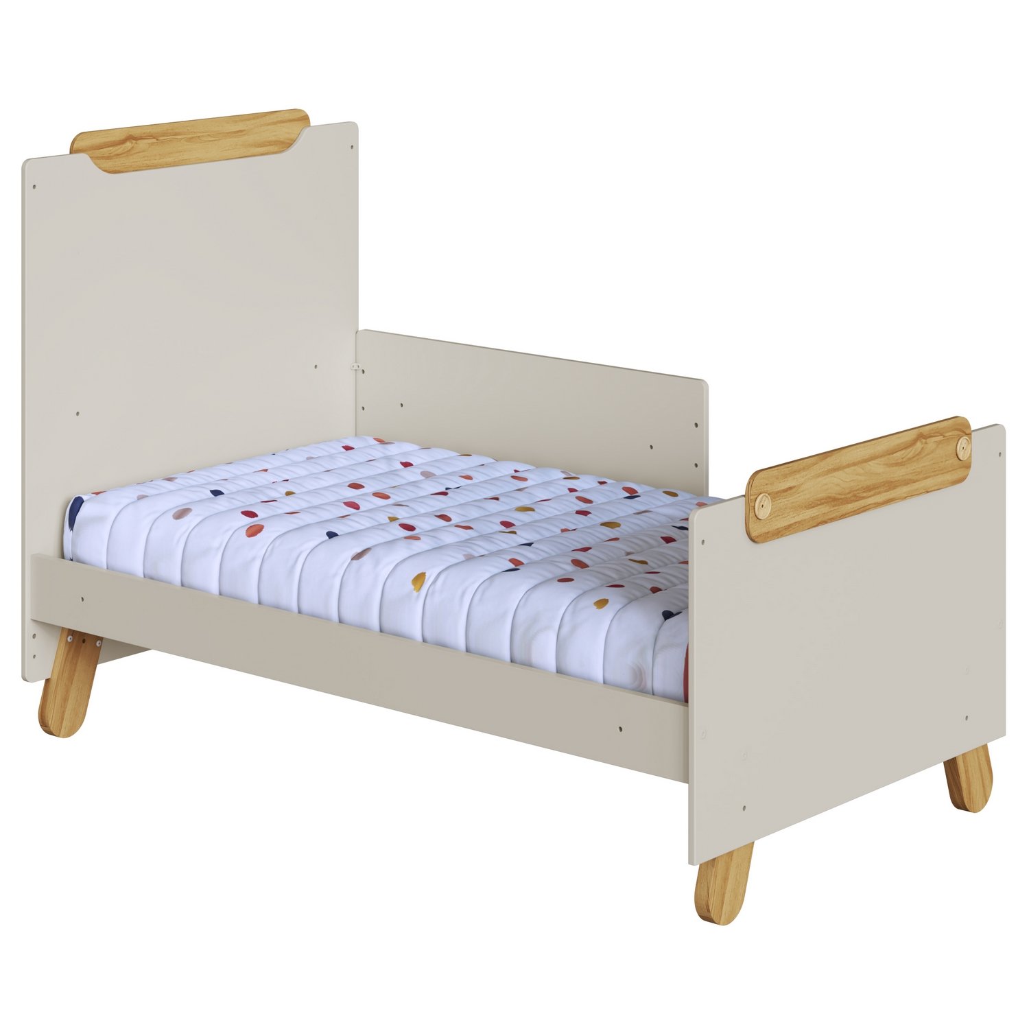 Berço Americano Pingo Off White/Amêndoa - PEROBA MÓVEIS - Imagem 3