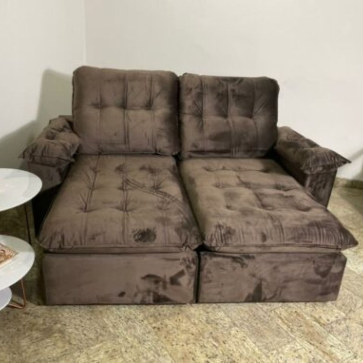 Sofá Retrátil e Reclinável Imperial 2,00 m Marrom - IMPÉRIO ESTOFADOS(PROMOÇÃO)