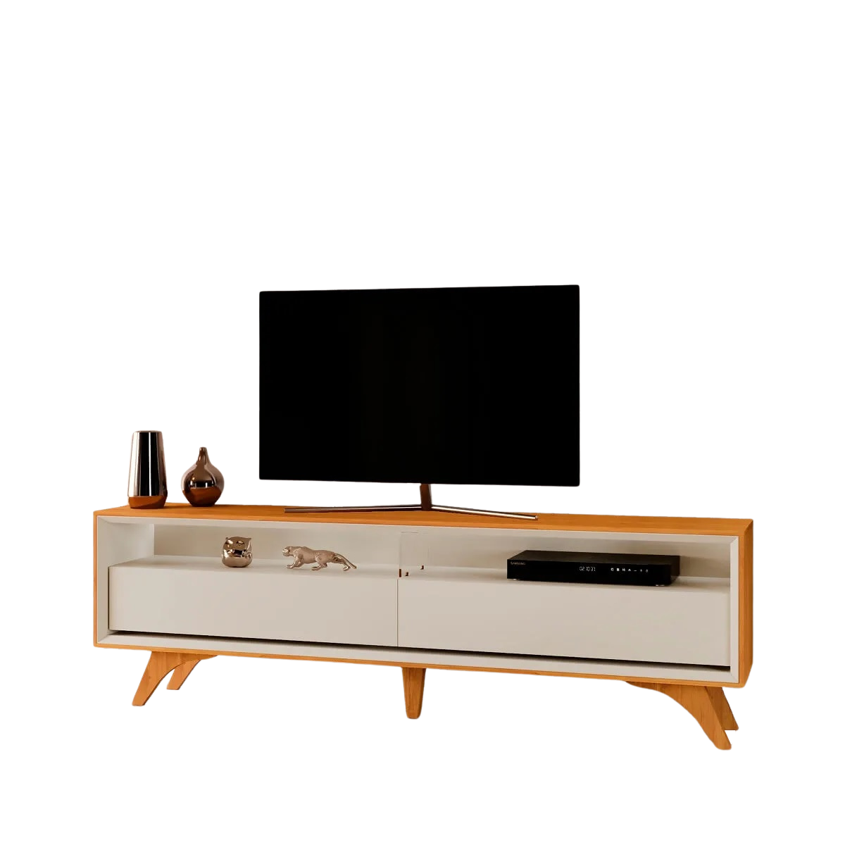 Rack até 75" Viena Naturale/Off White - MAVAULAR - Imagem 5