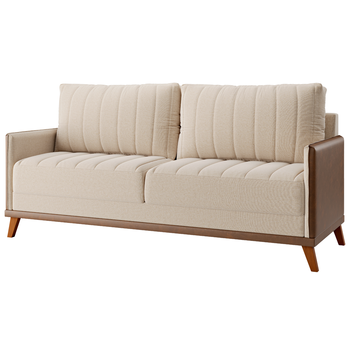 Sofá Living 2,00 m Conceito/Concept Linho Bronze - VIERO MÓVEIS - Imagem 2