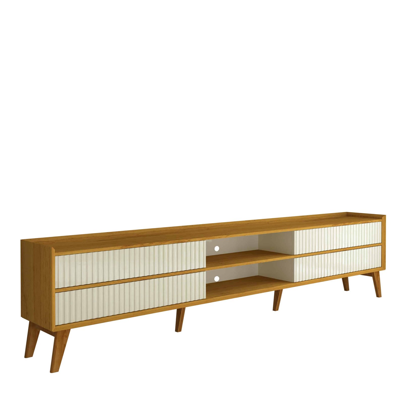 Rack até 85" Magnífico 212 Naturale/Off White - GELIUS - Imagem 7