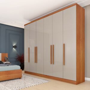 Guarda-Roupa 6 Portas Veneza/Padova 2,39 m Cinamono/Off White - TCIL