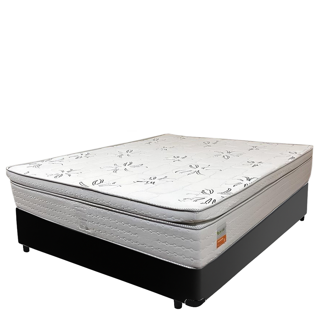 Colchão Casal New York D33 + Base Box Simples Corino Preto – ECOTEC + BIOSTAR - Imagem 2