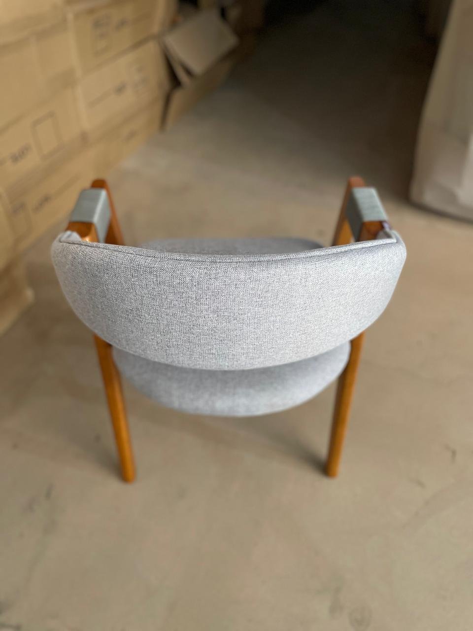 Kit 2 Cadeiras Ravenna Castanho/Linho Cinza - GARDIM MÓVEIS - Imagem 9